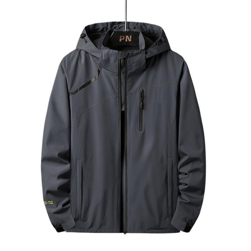 マウンテンパーカー メンズ レディース アウター ジャケット アウトドア 登山服 防寒 保暖 高品質 大きいサイズ 秋冬・カテゴリ: ジャケット・スタイル: 青春流行・ネックライン: 立領・フィット感: 宽松型・フード: フード付き・厚さ: 普通・誤差範囲: 1-3cm・素材名: 化繊混紡・メイン素材: ポリエステル100%・裏地素材: ポリエステル100%・利用シーン: 日常・デザイン詳細: ポケット装飾・裾の仕様: 直下裾・製法: ジャカード・着丈: 短め（40cm＜着丈≦50cm）・ポケット: サイドポケット・着こなし: 外側着用・袖丈: 長袖・カラー展開: ブラック、グリーン、カーキ、ダークグレー・サイズ展開: L、XL、2XL、3XL、4XL、5XL、6XL、7XL・袖の形状: レギュラー袖・対象年齢層: 大人・性別: 男性