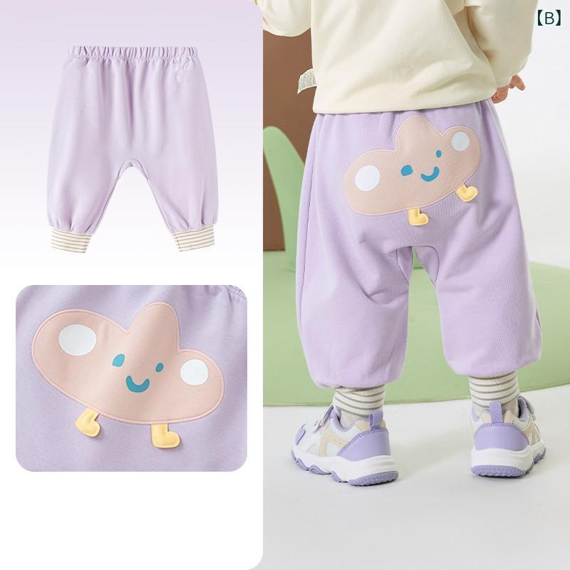 Pantalones Bebé Niño Niña Pantalones largos Monkey Pantalones estirados Aerosol Suavizante algodón Suave en el tacto Salida en la habitación Deporte Casual Toda la temporada — vista 3