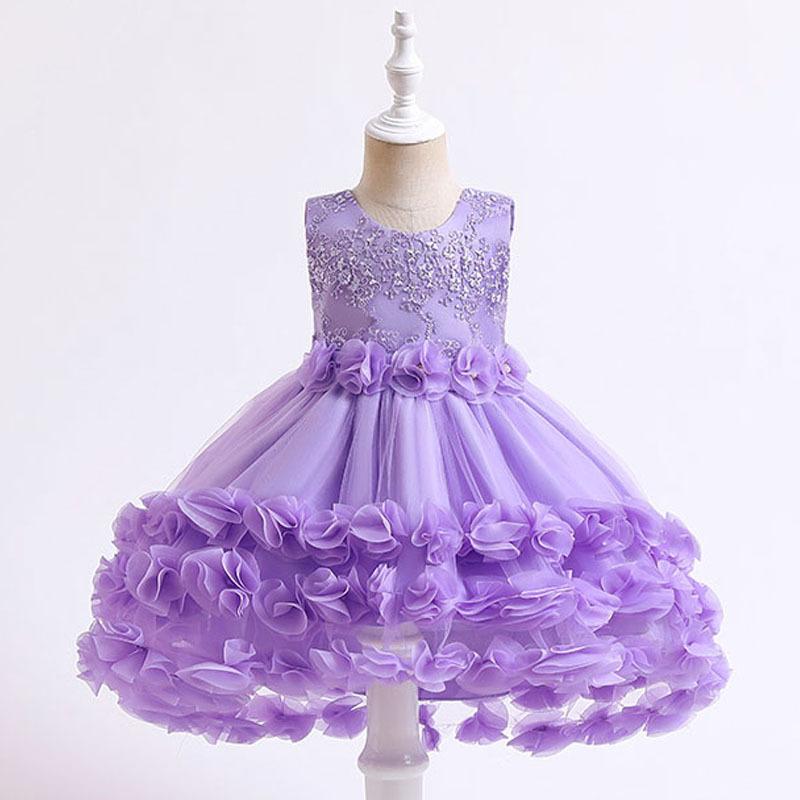 ワンピース キッズ 女の子 子供服 ドレス ノースリーブ チュール 花柄 パール付き ...