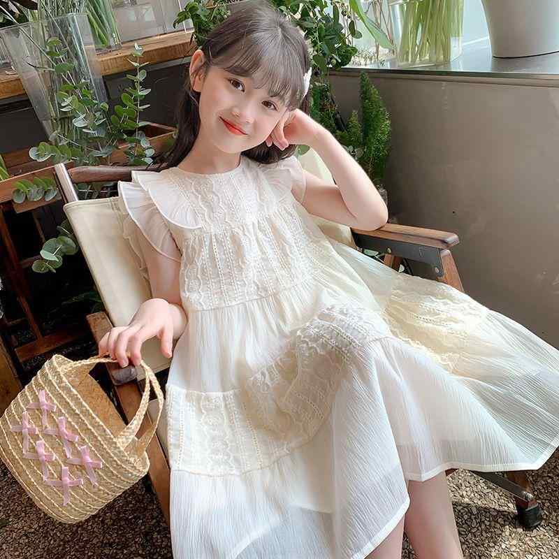 ワンピース キッズ 女の子 子供 ノースリーブ プリンセス ドレス ドレス風 フレアワンピース 高い 高級感 洋風 かわいい・スタイル: 韓国風・素材: 化繊混紡・カテゴリー: ワンピース・安全基準: B類・主素材: ポリエステル(テリレン)80%・対象性別: 女児・対象年齢: 中大童(8歳以上、140cm以上)・柄: その他・袖丈: ノースリーブ・スカート丈: プリンセスドレス・裏地素材: ポリエステル(テリレン)・デザイン要素: 可愛い・カラー展開: 米白色・サイズ展開: 100cm, 110cm, 120cm, 130cm, 140cm, 150cm, 160cm, 170cm・製品カテゴリー: 子供用スカート