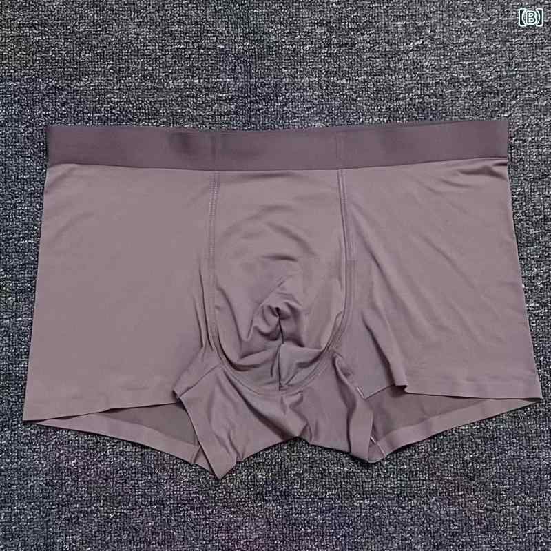 アスターショップのボクサーパンツ メンズ 接触 シームレス 下着 アンダーウェア 通気性 柔らかい 快適 吸汗速乾 インナー 伸縮性 ストレッチ ボトムス 肌着 無地 シンプル 春夏｜アングル3