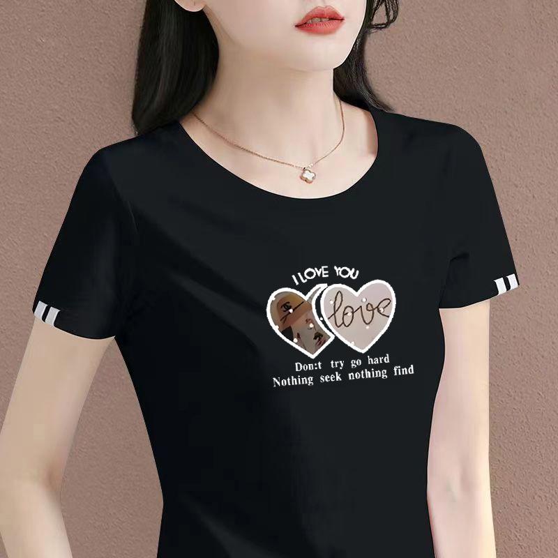Tシャツ レディース 綿100% ブラック クルーネック 半袖 カットソー スリムフィット 着痩せ 着回し抜群 無地 シンプル ベーシック 春夏 通勤 通学・素材: 綿・主素材: 綿・柄: 英字・数字・文字・スタイル: プルオーバー・袖丈: 半袖・加工: プリント・フィット感: スリムフィット・着丈: 普通（50-65cm）・ネックライン: クルーネック・袖タイプ: レギュラー・トレンド要素: 配色・カラー: ブラック、ホワイト、レッド、アーミーグリーン・サイズ: M、L、XL、2XL、3XL、4XL・スタイルタイプ: 日韓カジュアル・主素材混用率: 95%以上・テイスト: カジュアル・カテゴリ: Tシャツ