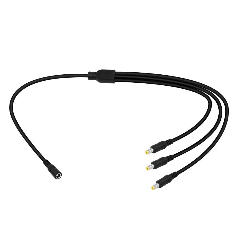 CERRXIAN 18awg ケーブル dc電源ケーブル 3分岐ケーブル 5.5x2.5mm DC 1メス-3オス acアダプタ 延長 SMD 5050 5630 2835 3528 LEDストリップ 防犯カメラ用 70センチメートル
