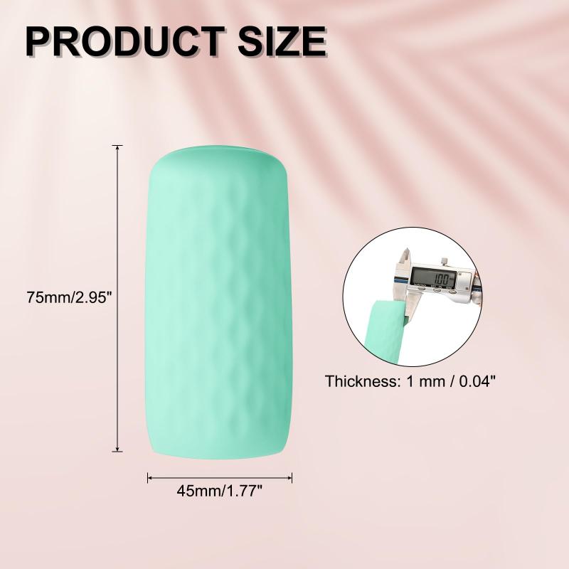 PATIKIL 4個セット トラベルボトル用トイレタリーカバー 伸縮性シリコンボトルカバーエラスティックスリーブ 旅行用アクセサリー ローション 緑 astershop-10666094 アスターショップ サンプル画像2