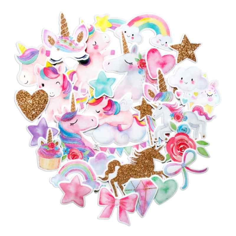 Navy Peony Unicorn Stickers