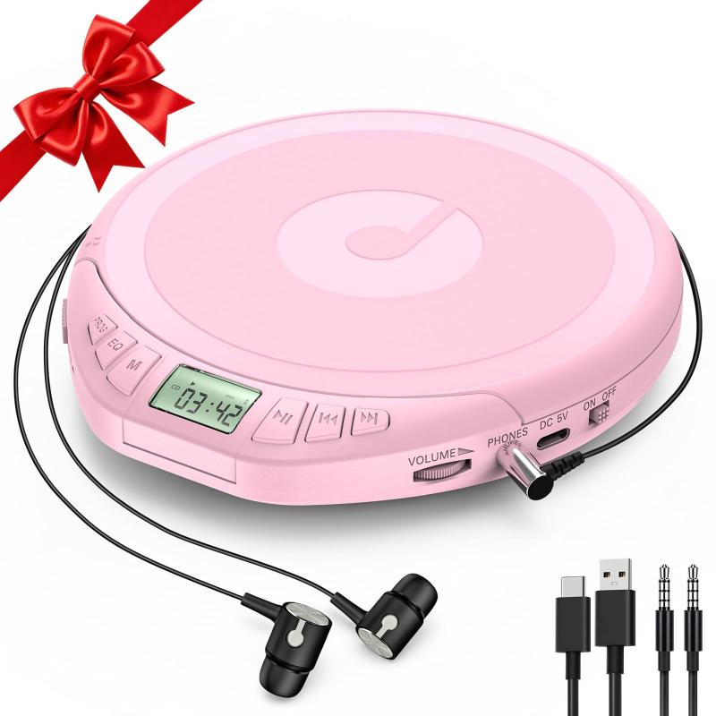Kegaudio ポータブルCDプレーヤー CDプレーヤー CDウォークマン LCDディスプレイ ASP防振 BBS低音強調 A-Bリピート プログラム再生 コンパクト 操作簡単 イヤホン/日本語説明書付き 語学学習/音楽 astershop-10678887 アスターショップ パッケージ画像