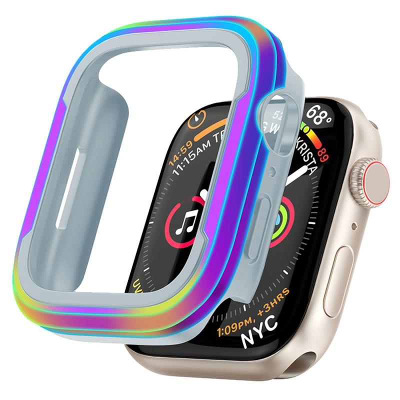 Miimall Apple watch se/se2/series6/5/4対応 40mm/44mm ケース 衝撃吸収 アルミ合金+TPU 二層構造 側面保護 フィルムなし 軽量 簡単に取り付け 高耐久 ワイヤレス充電 アップルウォッチ 保護カバー 40