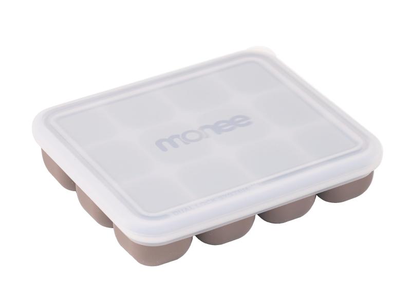 アスターショップのmonee シリコン フリージング 15ml x 12キューブ ブロックトレー 離乳食ストック 小分け 作り置き 保存容器 BPA フリー 食洗器 対応 ベビー食器 baby Food Storage Cube Tray 15ml｜アングル2