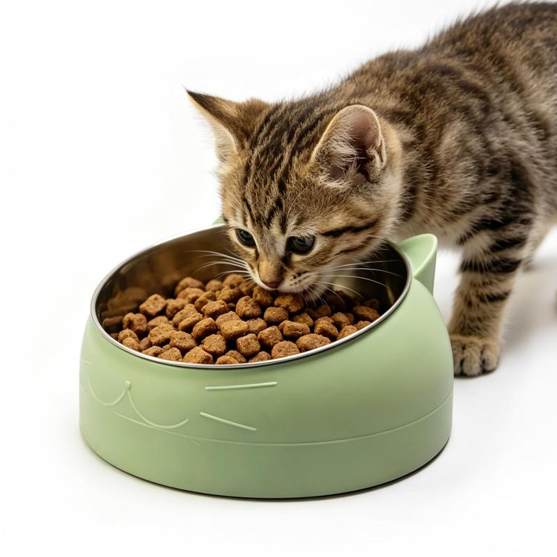 猫 餌入れ 斜め 食べやすい ねこ 犬 食器台 200ML ステンレス製 餌皿 フードボウル 水入れ ...