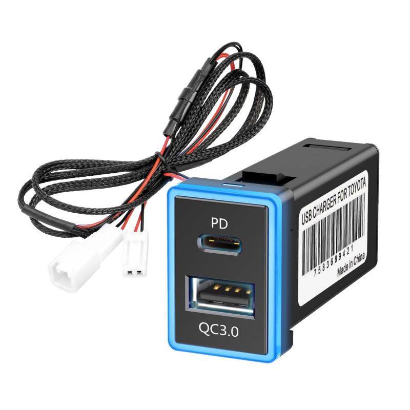 CHELINK カーチャージャー 車載QC3.0 + PD Type-C 車載急速充電 デュアルUSBポート...