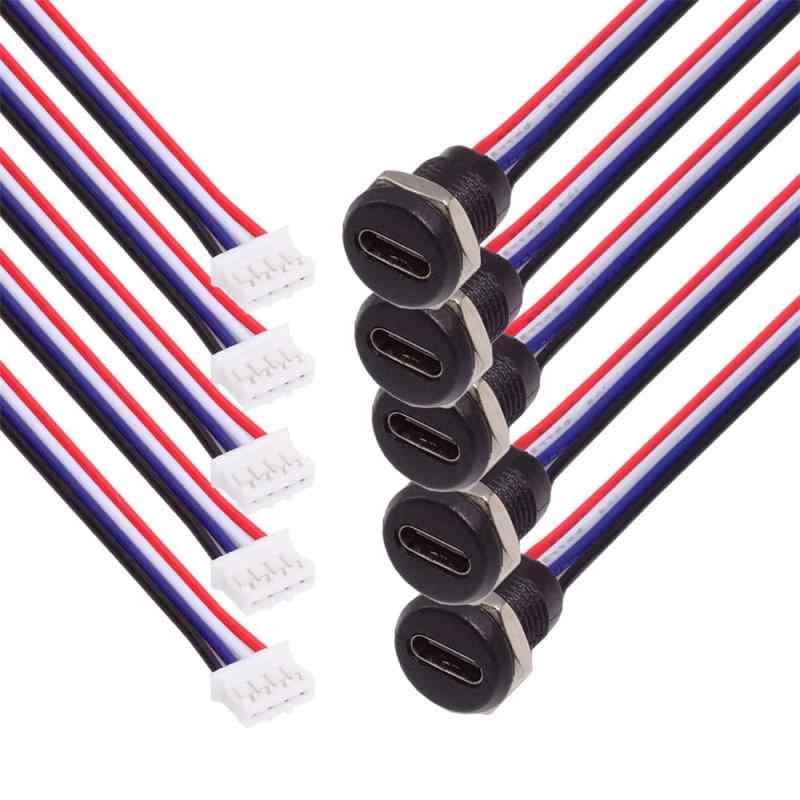 NFHK 5個 セット DIY OEM Type C メスソケット - 2-6ピン ヘッダーケーブルピッチ=2.0mm パネルマ astershop-10712251 アスターショップ パッケージ画像