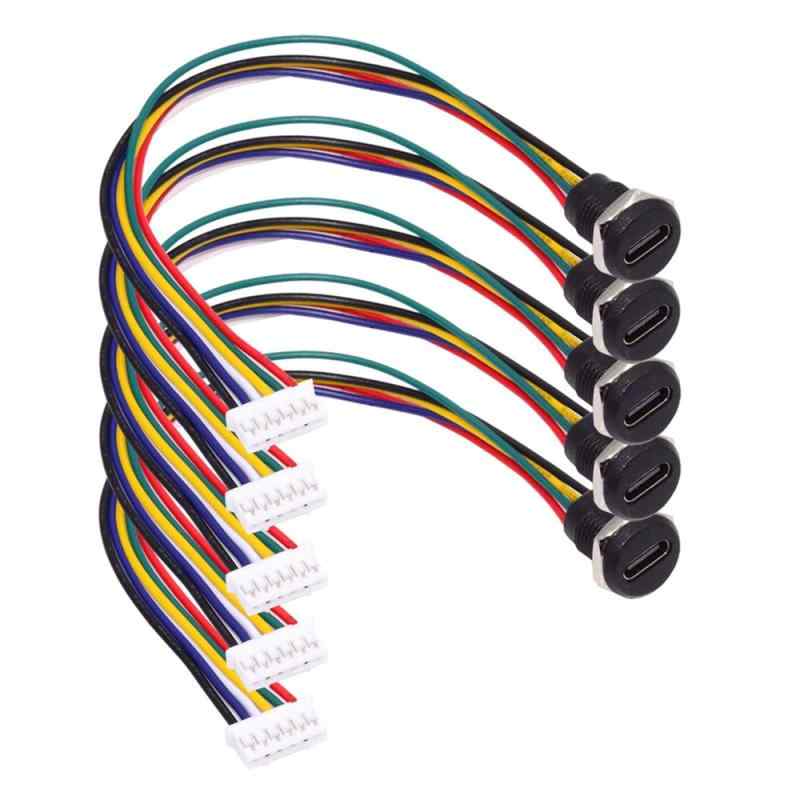 NFHK 5個 セット DIY OEM Type C メスソケット - 2-6ピン ヘッダーケーブルピッチ=2.0mm パネルマ astershop-10712251 アスターショップ サンプル画像2