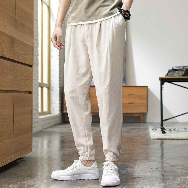 カジュアルパンツ メンズ 春夏 韓国風 ジョガーパンツ サルエルパンツ 九分丈 テーパード トレンド 10代 普段使い 通勤 通学 おしゃれ シンプル 合わせやすい ワイドシルエット コットン混 通気性 柔らかい 快適