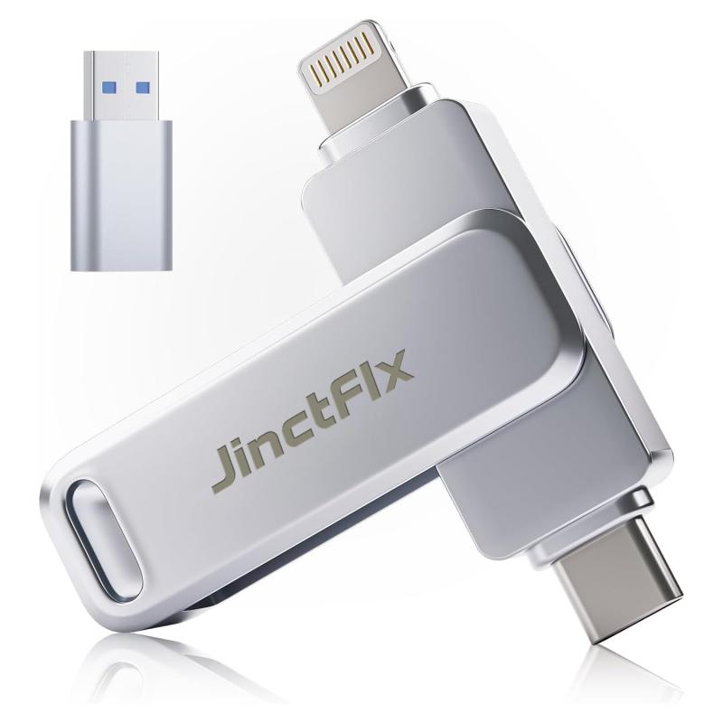 APP不要 JinctFlx USB Cフラッシュドライブ 128GB 携帯電話/パッド/Android携帯電話/ノートパソコン/PC用 外付けメモリ Android パソコン 17/16/15//14/13