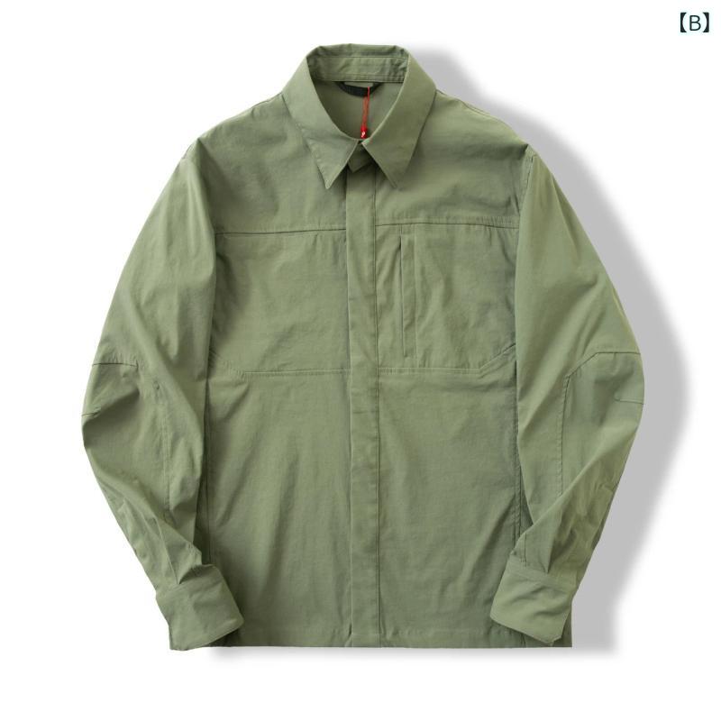 シャツ メンズ 男性用 紳士 トップス アウター 長袖 迷彩 ミリタリー 工装 アウトドア レジャー 登山 キャンプ ハイキング 釣り 旅行 トラベル 通勤用 普段使い 日常 カジュアル オールシーズン 春秋 耐摩耗性 耐久性 肌触り良い 快適 マルチポ astershop-10746716 アスターショップ サンプル画像3