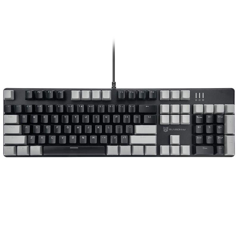Merdia メカニカル式ゲーミングキーボード 全104キーボード 有線 USB有線キーボード LEDバックライト付き