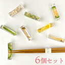【母の日 プレゼント】押し野菜・押しフルーツの細い箸置き6個セット 箸置き お箸置き 押し花 押しフルーツ 押し野菜 いちご キウイ フルーツ かわいい ジュー...