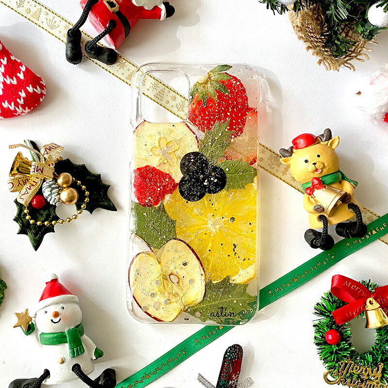 Rakuten - クリスマス　押し花 スマホケース 全機種対応 スマホショルダー 変更可 iphone16 iphone15 iphone14 iphone16pro iphone13 iphone16promax iphone12 アンドロイド iphone16plus iphone15pro iphone14pro ショルダー iphonese 第三世代 iphone pro Max