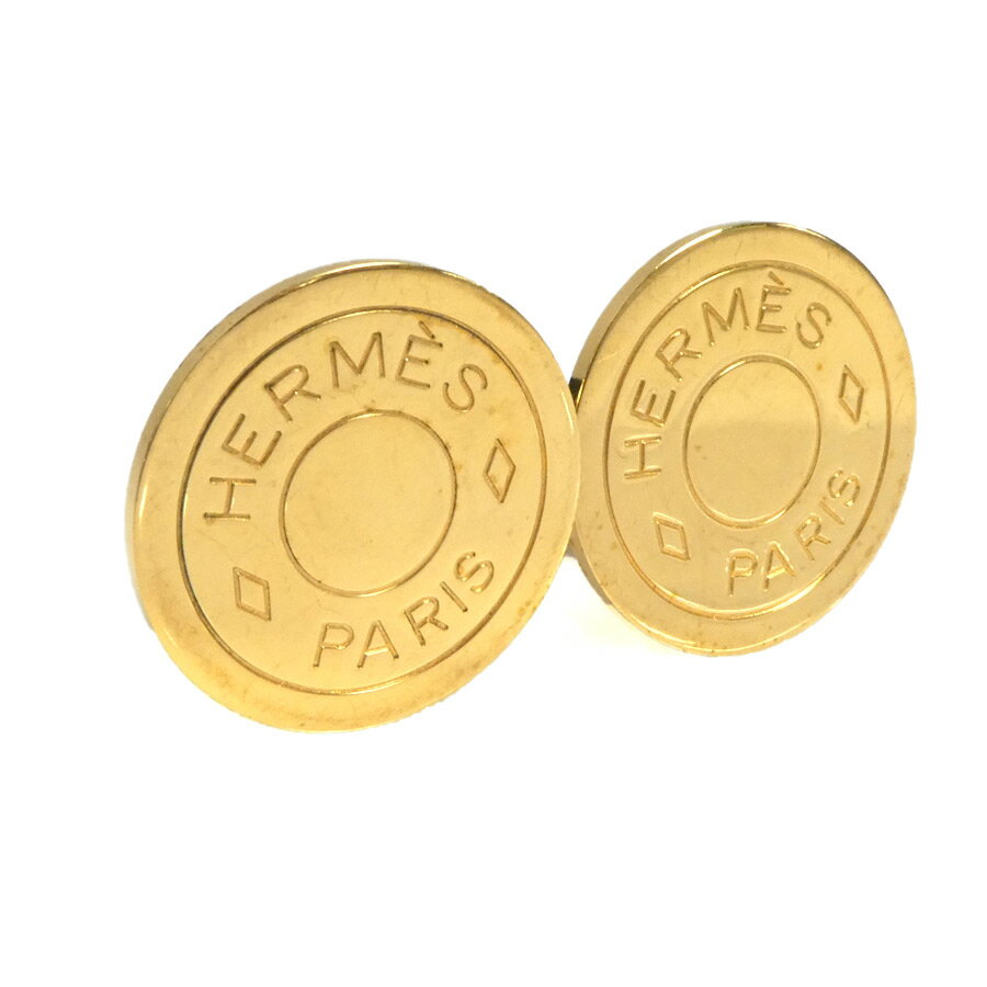 エルメス HERMES イヤリング BIJOUTERIE FANTAISE セリエ メタル ゴールド 送料無料【中古】 e55340a