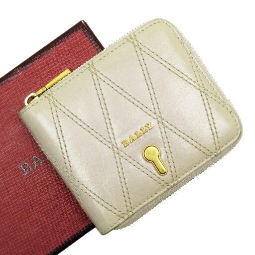バリー BALLY 二つ折り財布 レザー ライトベージュ ユニセックス 送料無料【中古】 t18816a バリー BALLY 二つ折り財布 レザー ライトベージュ ユニセックス 送料無料【中古】 t18816a