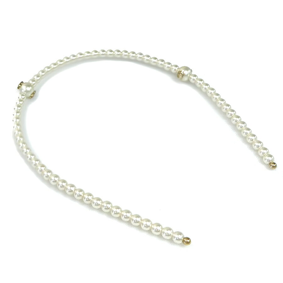 シャネル CHANEL カチューシャ フェイクパール パールホワイト レディース 送料無料【中古】 h29299fのサムネイル