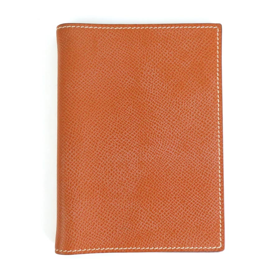 エルメス HERMES 手帳カバー レザー ブラウン ユニセックス 送料無料【中古】 e55724a