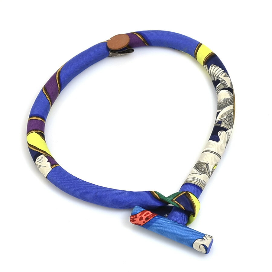 エルメス HERMES チョーカー プティアッシュ プチH シルク/メタル ブルー/マルチカラー ユニセックス 送料無料【中古】 e56346aのサムネイル