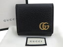 グッチ GUCCI コインケース GGマーモント レザー/メタル ブラックxゴールド ユニセックス 473959 送料無料【中古】 e54808f