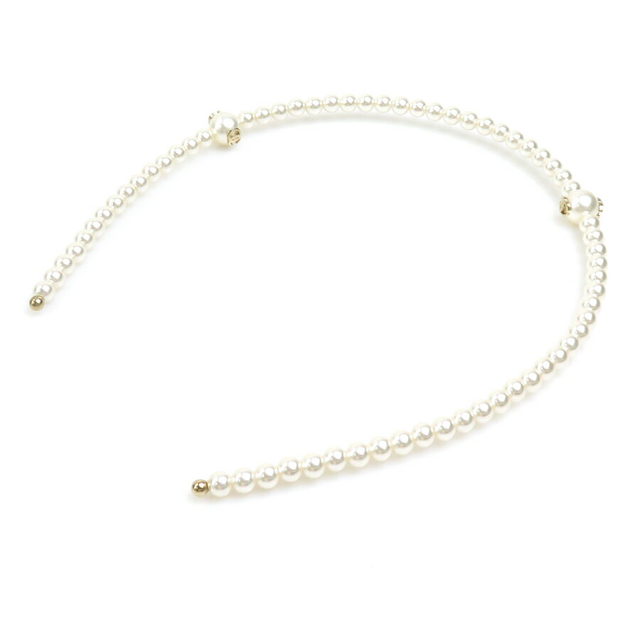 シャネル CHANEL カチューシャ フェイクパール パールホワイト レディース 送料無料【中古】 h29734fのサムネイル