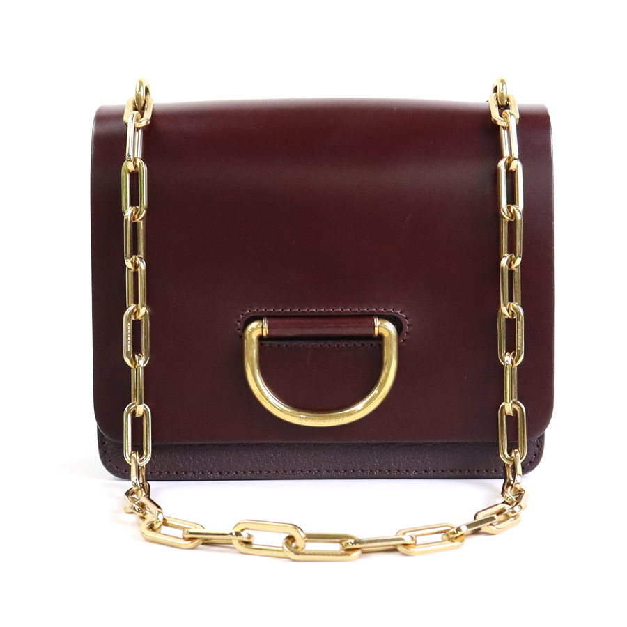 バーバリー BURBERRY ショルダーバッグ レザー ボルドー レディース 送料無料【中古】 h29775a