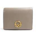 フェンディ FENDI 二つ折り財布 レザー ベージュ ユニセックス 8M0387-A18B 送料無料【中古】 r9811g