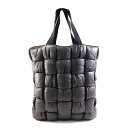 ボッテガヴェネタ BOTTEGAVENETA ハンドバッグ パデッドトート レザー/ウール ブラウン メンズ 送料無料【中古】 99769j