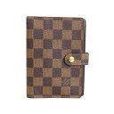 ルイ ヴィトン LOUIS VUITTON 手帳カバー ダミエ アジェンダPM ダミエキャンバス ブラウン ユニセックス 送料無料【中古】 e57389a