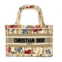 クリスチャンディオール Christian Dior ハンドバッグ ミニバッグ ブックトート ミニ キャンバス マルチカラー レディース 送料無料【中古】 z0180