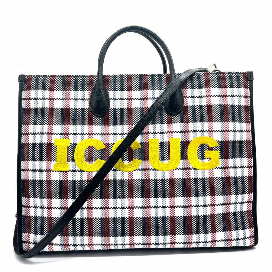 グッチ GUCCI ハンドバッグ ショルダーバッグ ICCUG レザー/ナイロン ブラック×マルチカラー ユニセックス 659980 送料無料【中古】 z0210