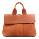 エルメス HERMES ハンドバッグ ヴァルパライソPM コットン/レザー オレンジブラウン ユニセックス 送料無料【中古】 e57976a