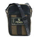 フェンディ FENDI 斜め掛けショルダーバッグ ポシェット ペカン キャンバス ブラウン/ブラック ユニセックス 送料無料【中古】 e58038a