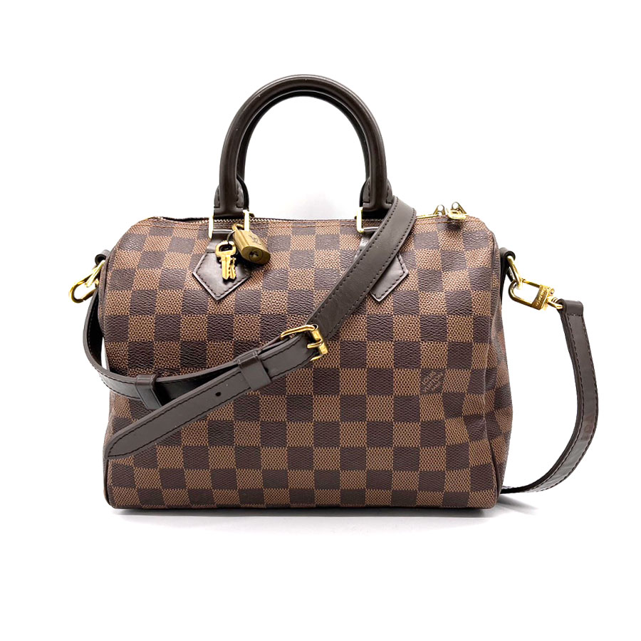 ルイ ヴィトン LOUIS VUITTON ハンドバッグ ショルダーバッグ ダミエ スピーディ25 バンドリエール ダミエキャンバス ブラウン ユニセックス N41368 送料無料【中古】 z0245