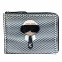 フェンディ FENDI クラッチバッグ レザー/メタル/ファー ブラック×ホワイト×グレー ユニセックス 8M0370-OYF 送料無料【中古】 r9913f(4)