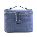 クリスチャンディオール Christian Dior ハンドバッグ バニティバッグ キャンバス ライトブルー レディース 送料無料【中古】 a0274