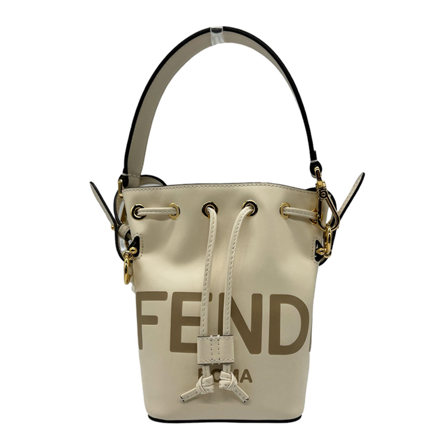 フェンディ FENDI ハンドバッグ 斜め掛けショルダーバッグ モン トレゾール ミニ レザー アイボリー レディース 8BS010-AC9L 送料無料【中古】 z0305のサムネイル