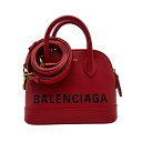 バレンシアガ BALENCIAGA ハンドバッグ 斜め掛けショルダーバッグ ヴィル トップハンドルXXS レザー レッド レディース 525050 送料無料【中古】 z0306