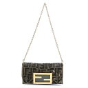 フェンディ FENDI ショルダーバッグ ズッカ キャンバス/メタル ゴールド/シルバー レディース 送料無料【中古】 e58485f