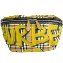 バーバリー BURBERRY ボディバッグ ウエストバッグ ノバチェック ナイロン/レザー ベージュ/イエロー メンズ 送料無料【中古】 s0028f