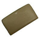 セリーヌ CELINE ラウンドファスナー長財布 レザー ベージュ レディース 送料無料【中古】 t19357a