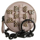 ボッテガヴェネタ BOTTEGAVENETA コインケース イントレチャート レザー/メタル ピンクベージュ レディース 送料無料【中古】 s0105g