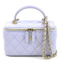 シャネル CHANEL 斜め掛けショルダーバッグ ラムスキン ライトパープル レディース 送料無料【中古】 99925f