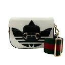 グッチ GUCCI ショルダーバッグ ×adidas レザー ホワイト...(4)