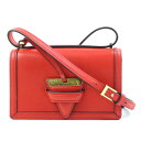 ロエベ LOEWE 斜め掛けショルダーバッグ バルセロナ レザー オレンジレッド ゴールド レディース 送料無料【中古】 e58902a
