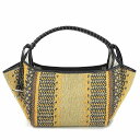トッズ TOD’S ハンドバッグ レザー/ツイード ブラック×イエロー系 レディース 送料無料【中古】 h30418k